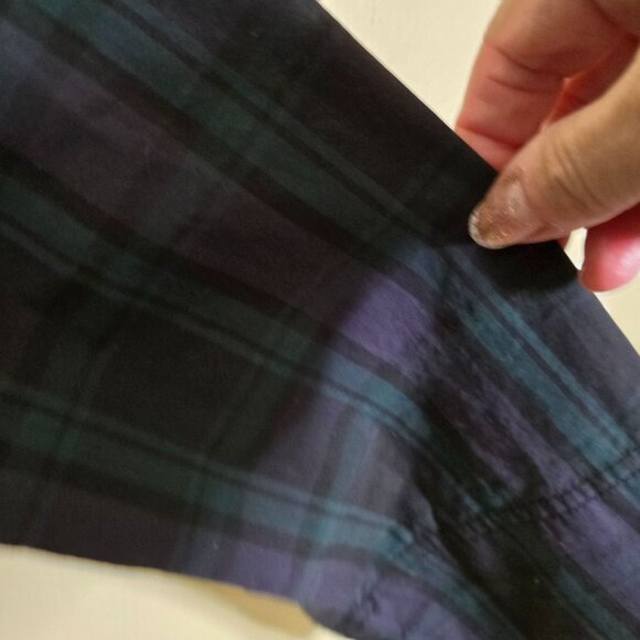 J.Crew Blackwatch Plaid Jewel Embellished Sustainable Cotton Blouse Size 2 - Picture 7 of 10